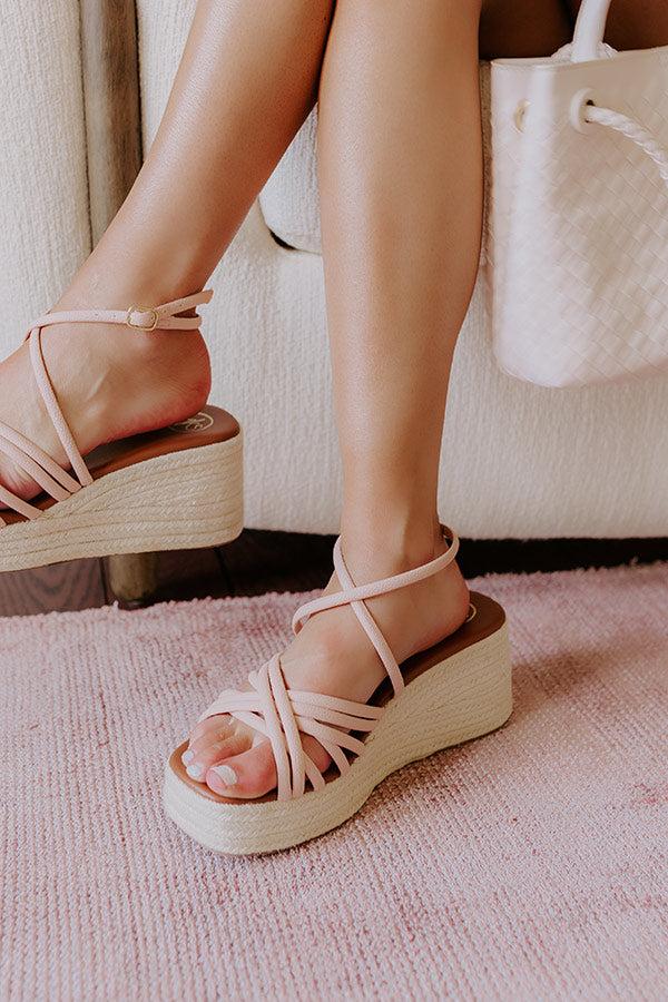 Impressions The Kinsley Faux Leather Wedge In Pink