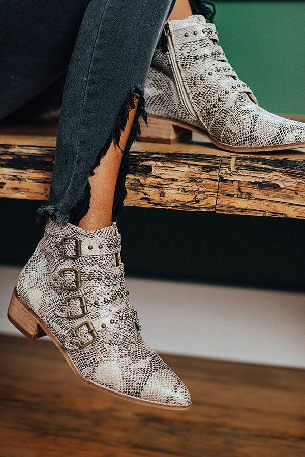 Impressions The Kissinger Snake Print Bootie