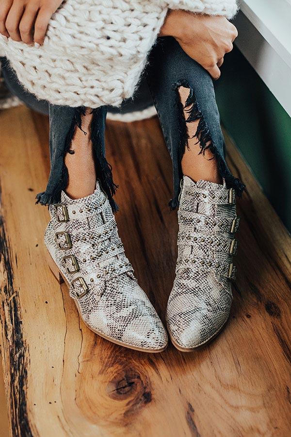 Impressions The Kissinger Snake Print Bootie