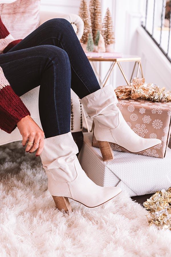 Impressions The Laurette Ankle Bootie In Ivory