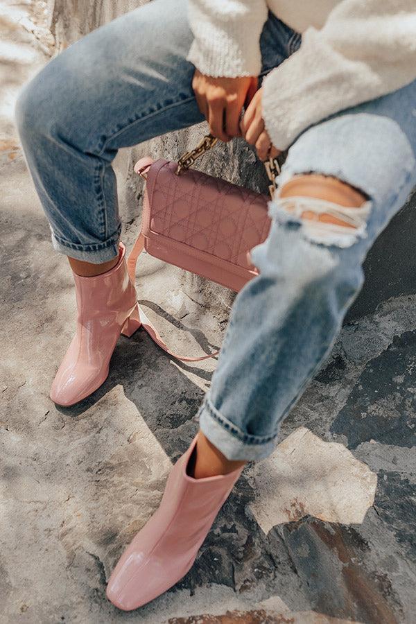 Impressions The Leena Patent Bootie In Pink