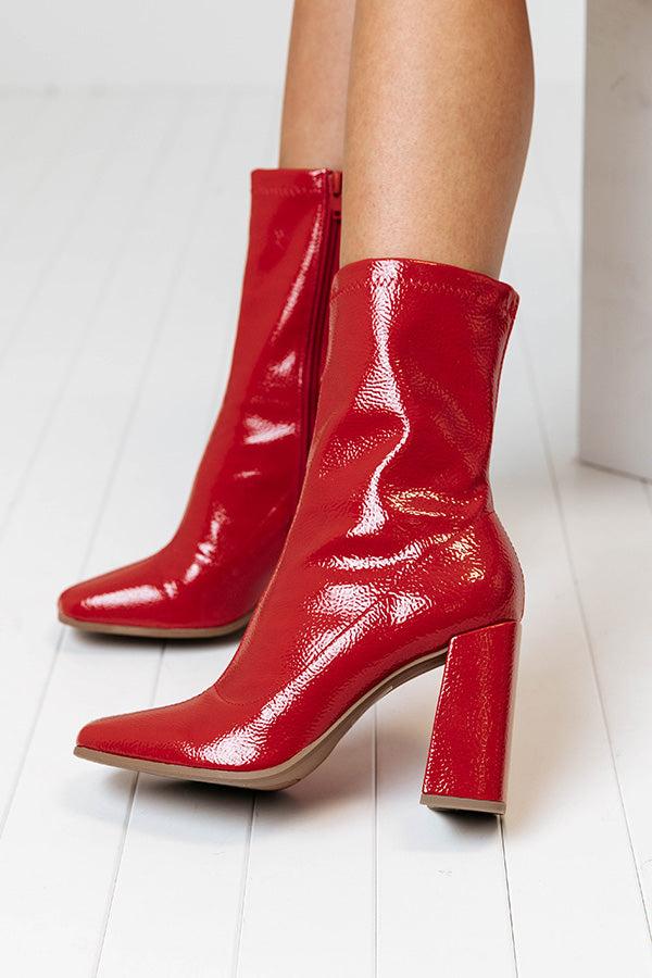 Impressions The Lia Patent Boot In Red