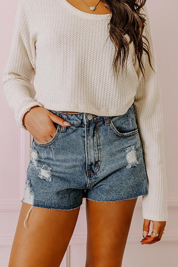 Impressions The Lily High Waist Distressed Shorts