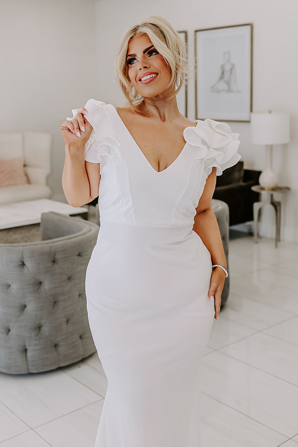 Impressions The Lindsey Ruffle Maxi Dress Curves