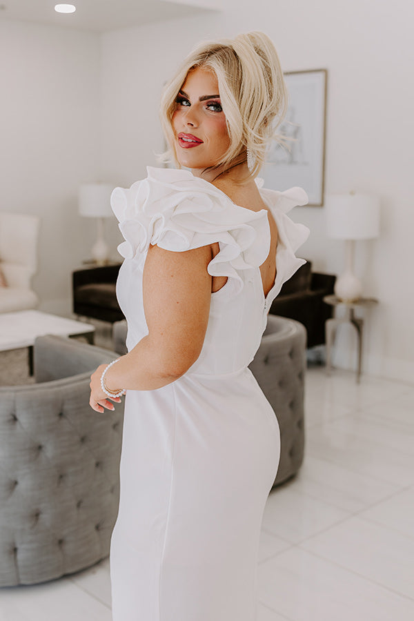 Impressions The Lindsey Ruffle Maxi Dress Curves