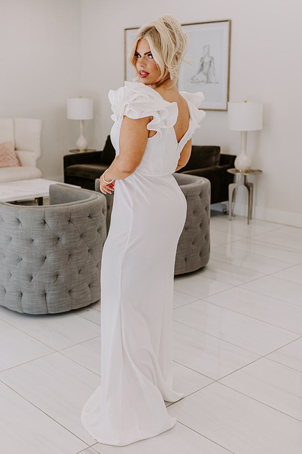 Impressions The Lindsey Ruffle Maxi Dress Curves