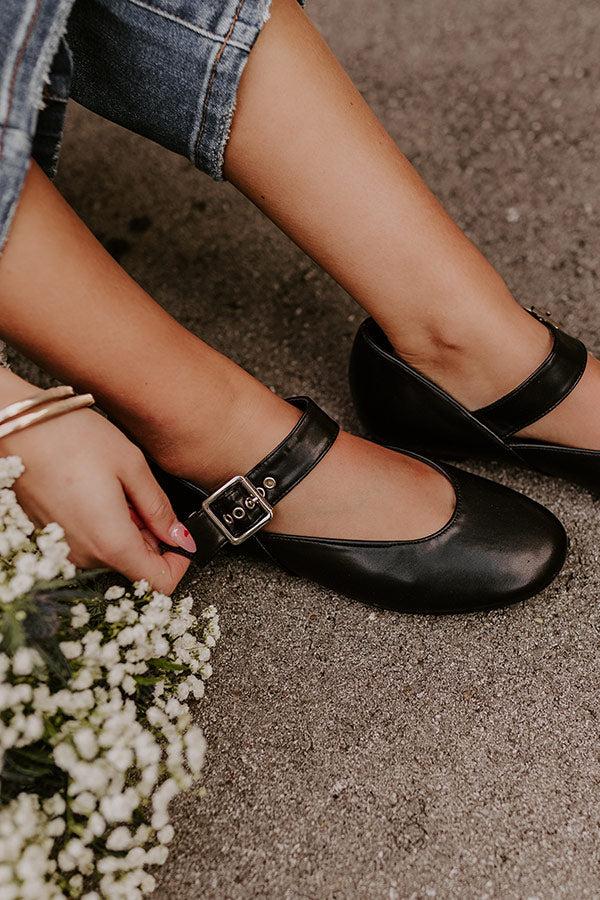 Impressions The Livvy Faux Leather Flat In Black
