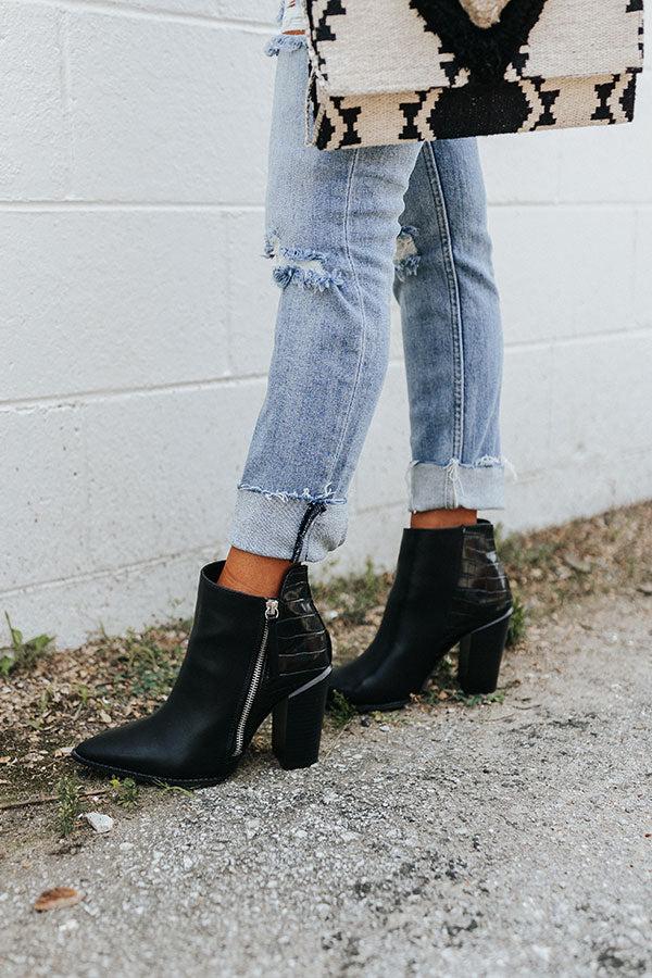 Impressions The Lukas Faux Leather Bootie In Black
