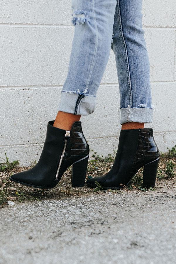 Impressions The Lukas Faux Leather Bootie In Black