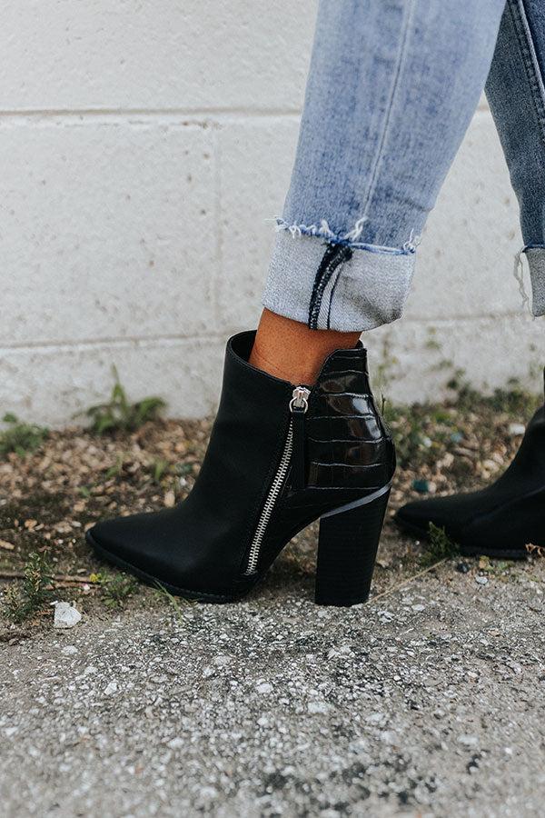 Impressions The Lukas Faux Leather Bootie In Black