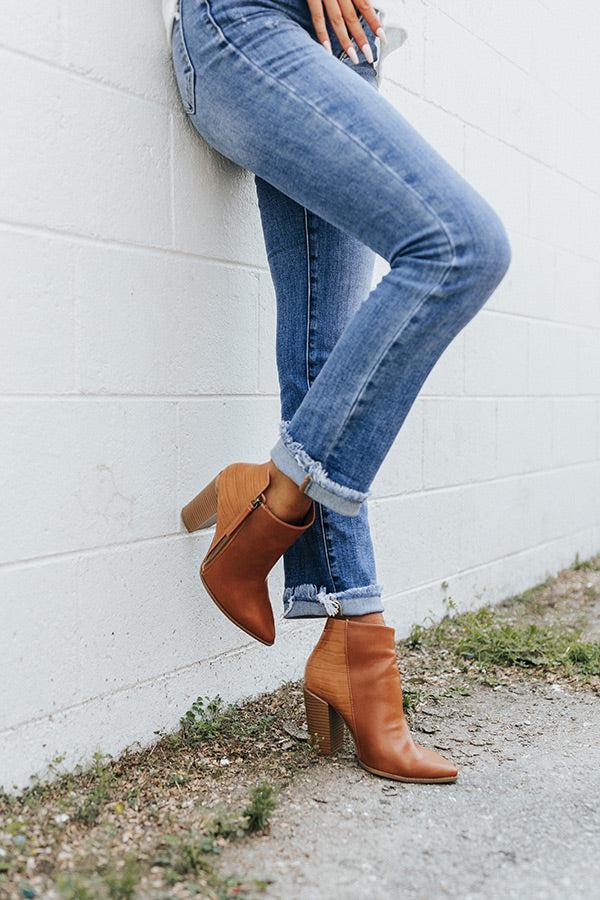 Impressions The Lukas Faux Leather Bootie In Camel