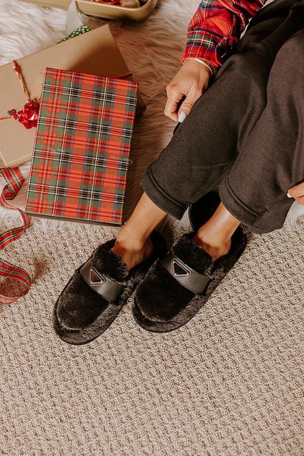 Impressions The Luna Plush Slipper In Black