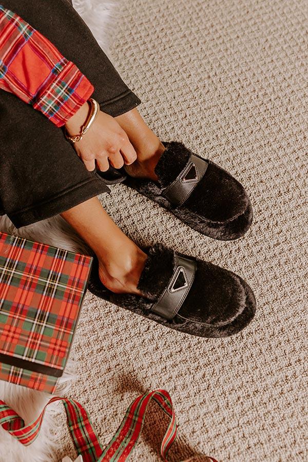 Impressions The Luna Plush Slipper In Black