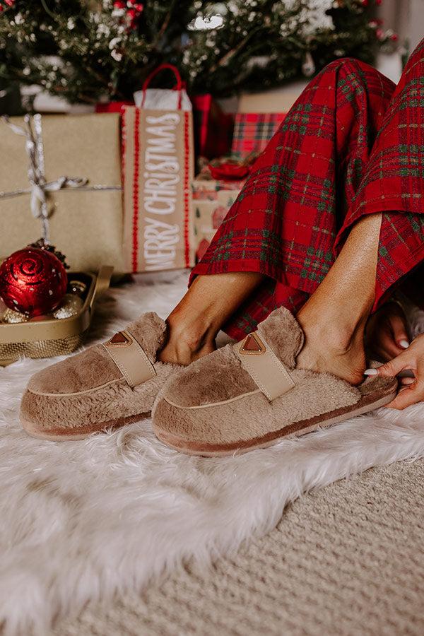 Impressions The Luna Plush Slipper In Taupe