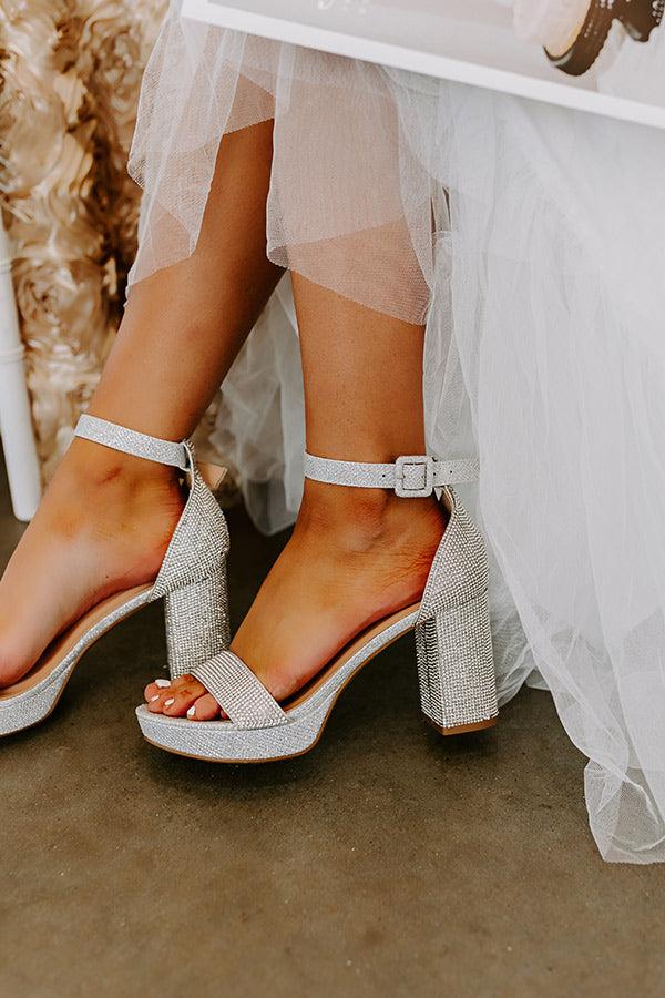 Impressions The Lyla Rhinestone Heel In Silver