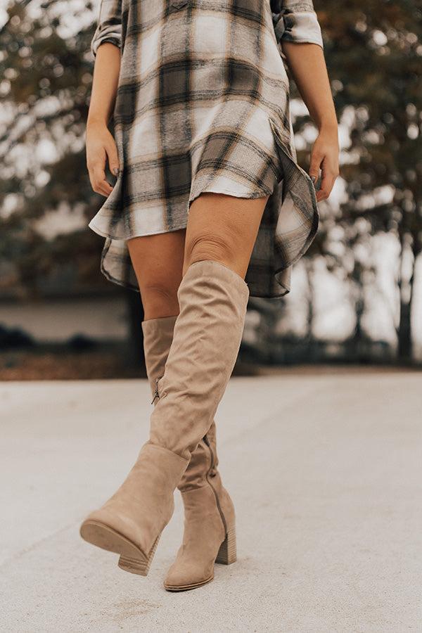 Impressions The Lynn Knee High Boot In Warm Taupe