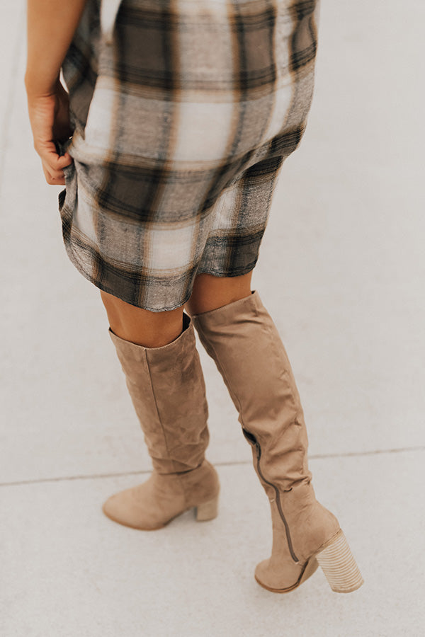 Impressions The Lynn Knee High Boot In Warm Taupe