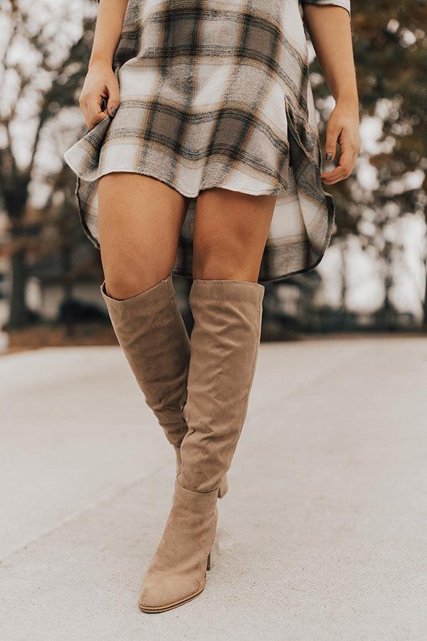 Impressions The Lynn Knee High Boot In Warm Taupe