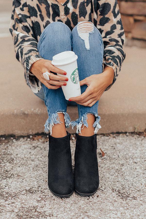 Impressions The Macon Faux Suede Bootie In Black