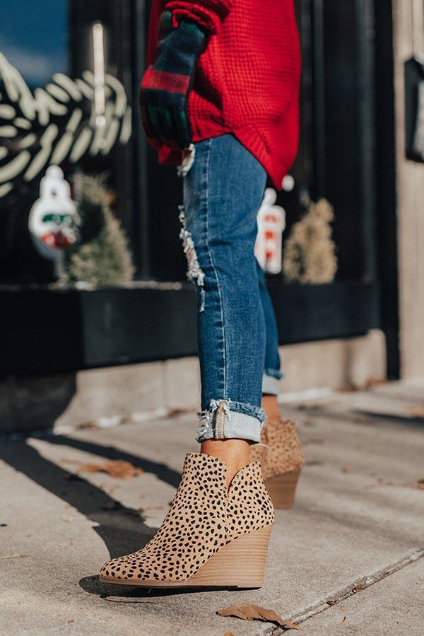 Impressions The Macon Faux Suede Bootie In Cheetah