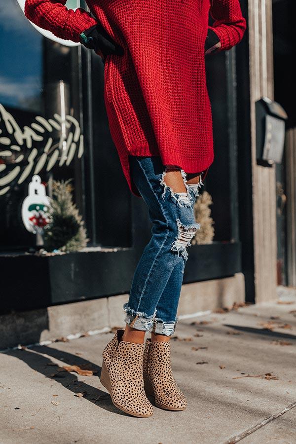 Impressions The Macon Faux Suede Bootie In Cheetah