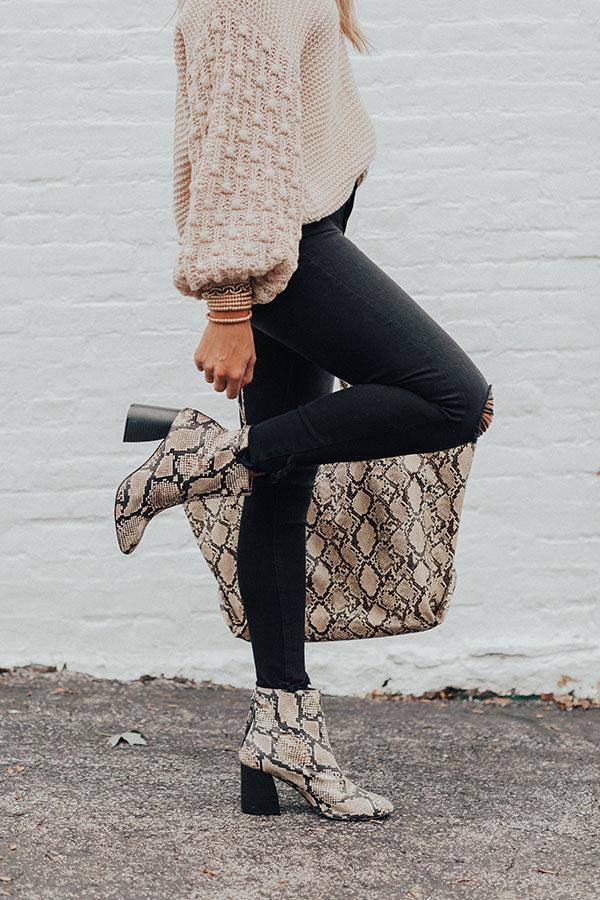 Impressions The Madeline Snake Print Bootie