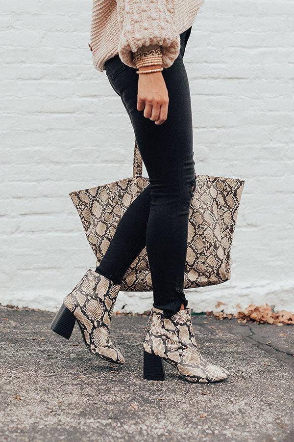 Impressions The Madeline Snake Print Bootie