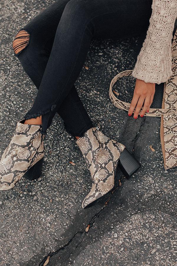 Impressions The Madeline Snake Print Bootie