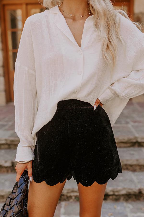 Impressions The Madison High Waist Velvet Shorts