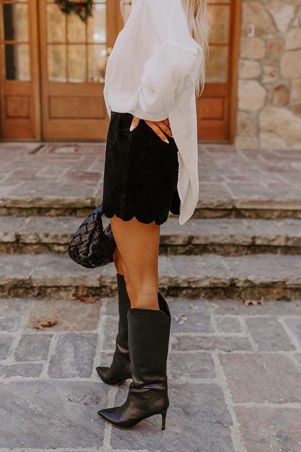 Impressions The Madison High Waist Velvet Shorts