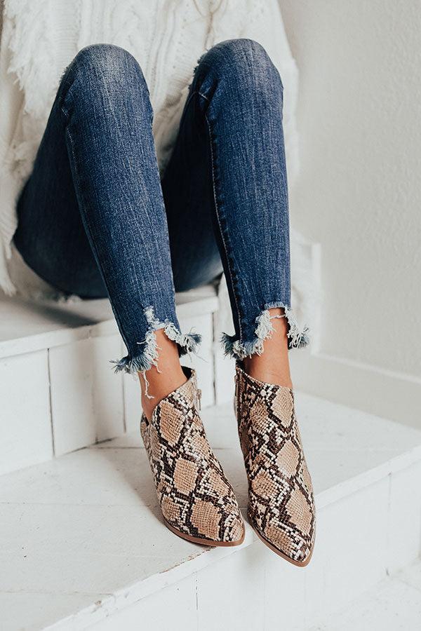 Impressions The Marie Snake Print Bootie
