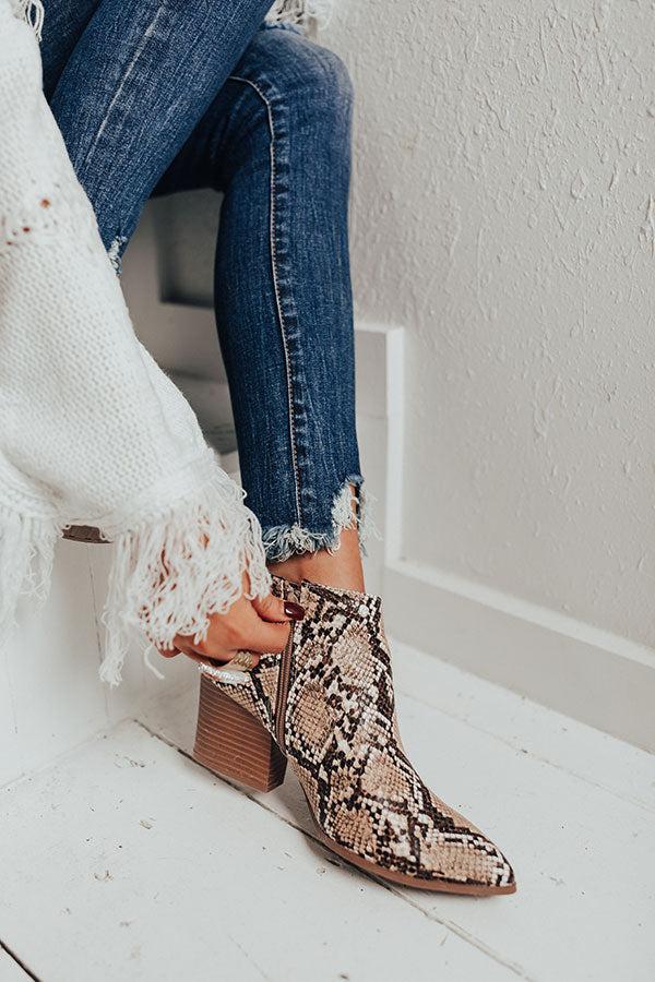 Impressions The Marie Snake Print Bootie