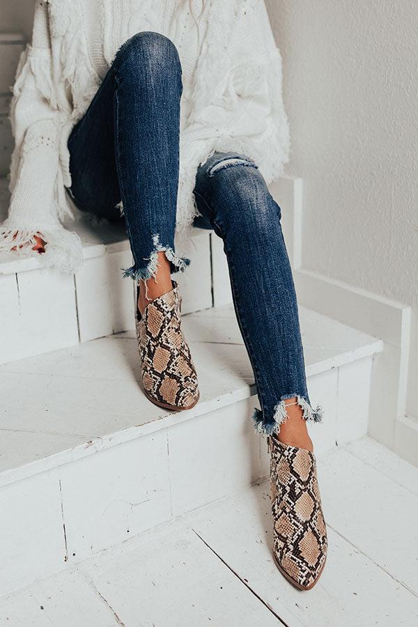Impressions The Marie Snake Print Bootie