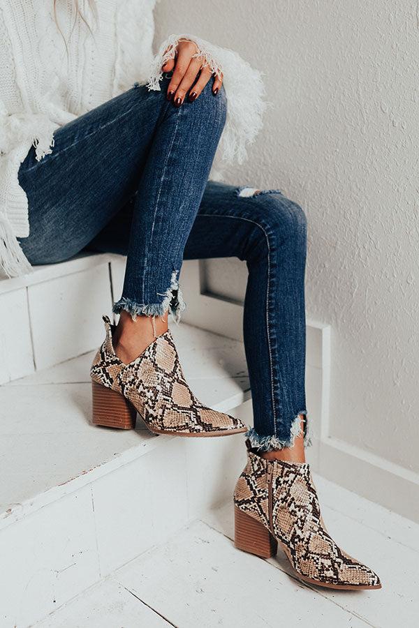 Impressions The Marie Snake Print Bootie