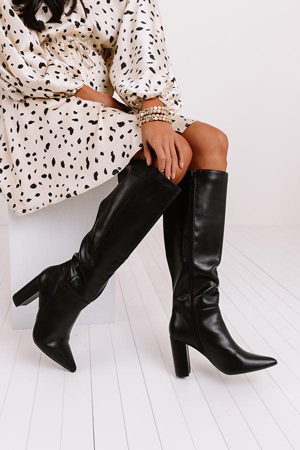Impressions The Marsi Knee High Boot In Black
