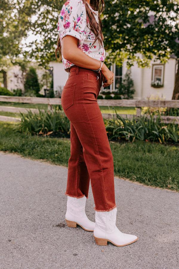 Impressions The McKenzie High Waist Jean In Rust