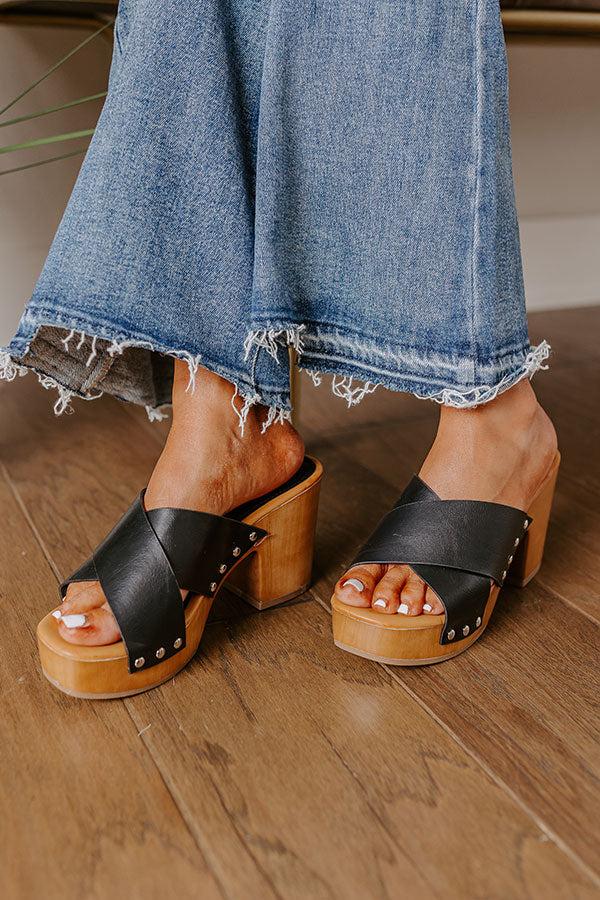 Impressions The Mellow Faux Leather Heel In Black