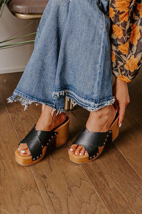 Impressions The Mellow Faux Leather Heel In Black