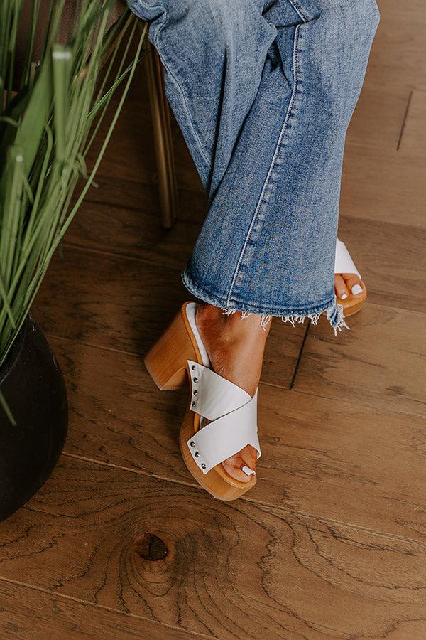 Impressions The Mellow Faux Leather Heel In White