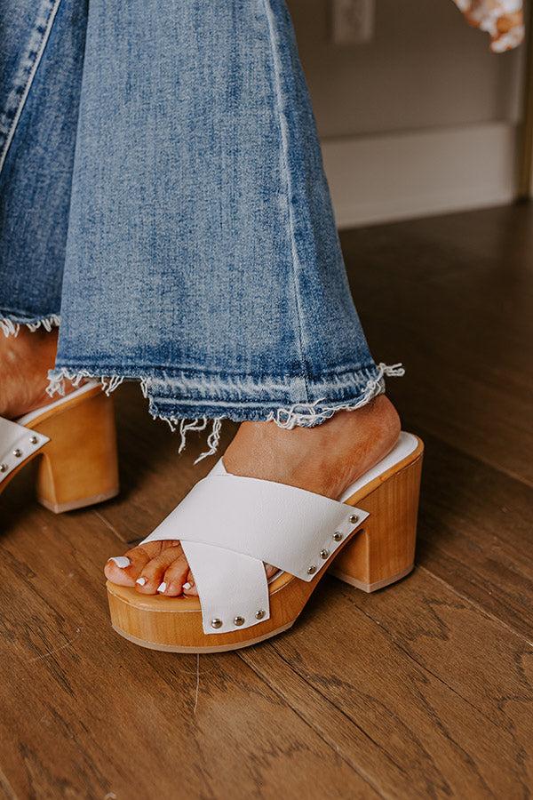 Impressions The Mellow Faux Leather Heel In White