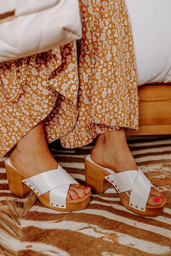 Impressions The Mellow Faux Leather Heel In White