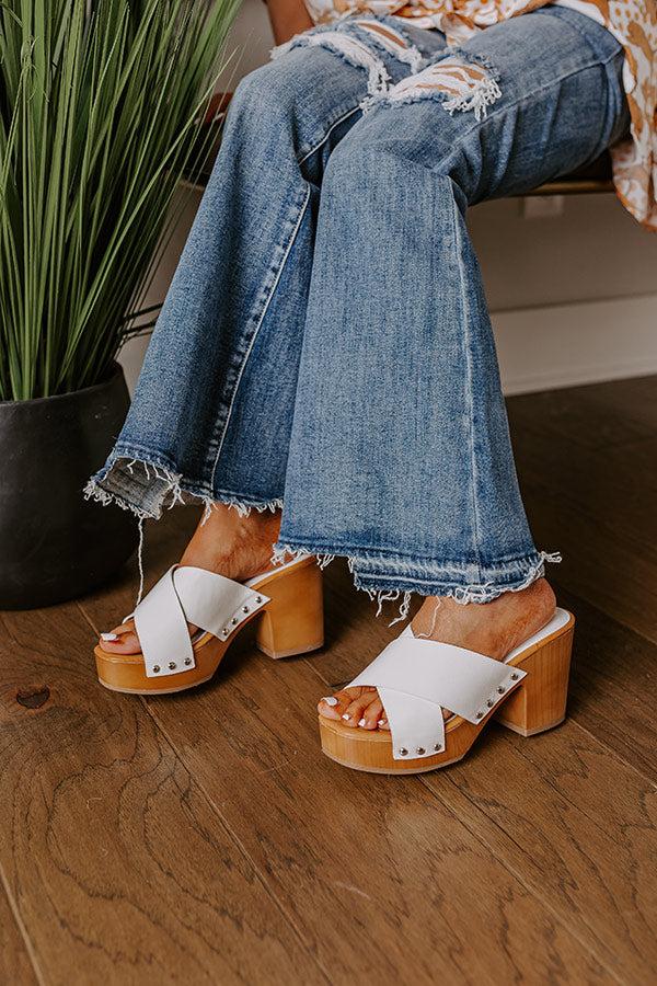 Impressions The Mellow Faux Leather Heel in White