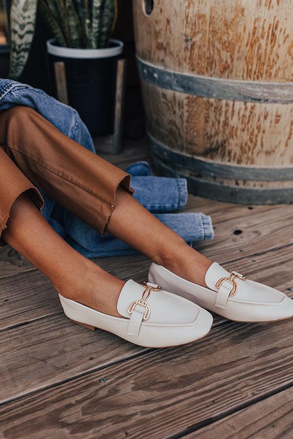 Impressions The Molly Faux Leather Loafer In Cream