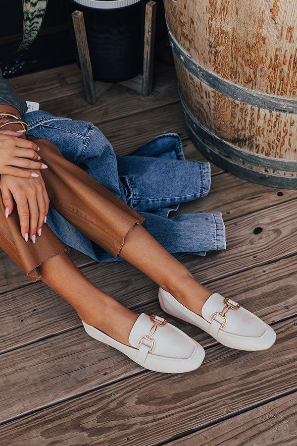 Impressions The Molly Faux Leather Loafer in Cream