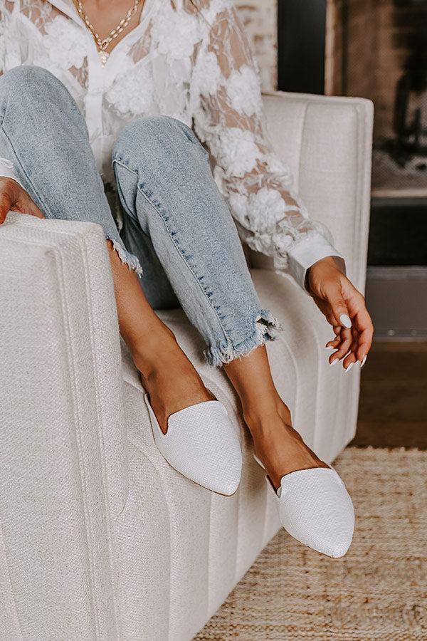 Impressions The Natasha Raffia Woven Flat In White