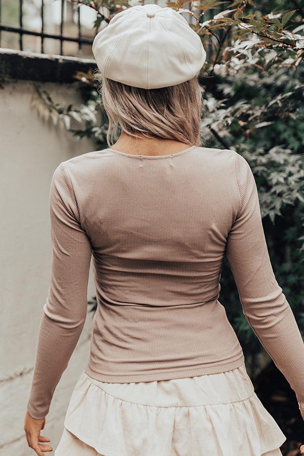 Impressions The Night Before Top In Dark Taupe