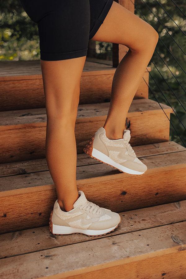 Impressions The Norah Sherpa Sneaker In Beige