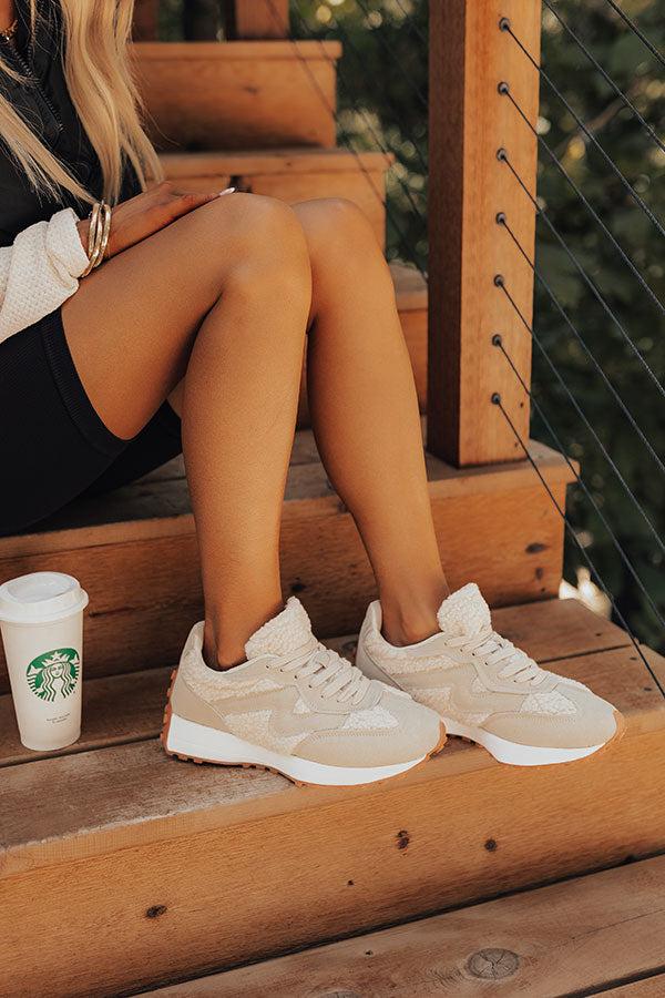 Impressions The Norah Sherpa Sneaker in Beige