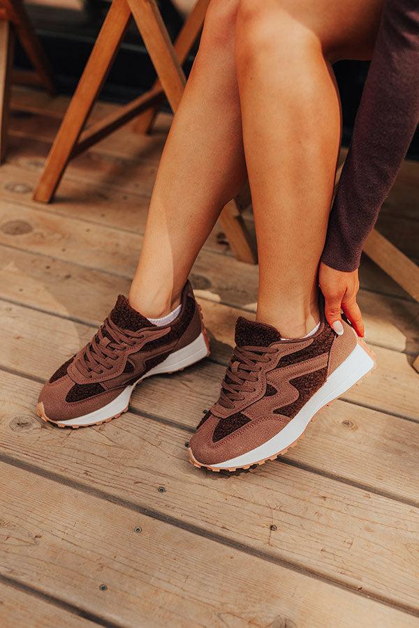 Impressions The Norah Sherpa Sneaker In Chestnut