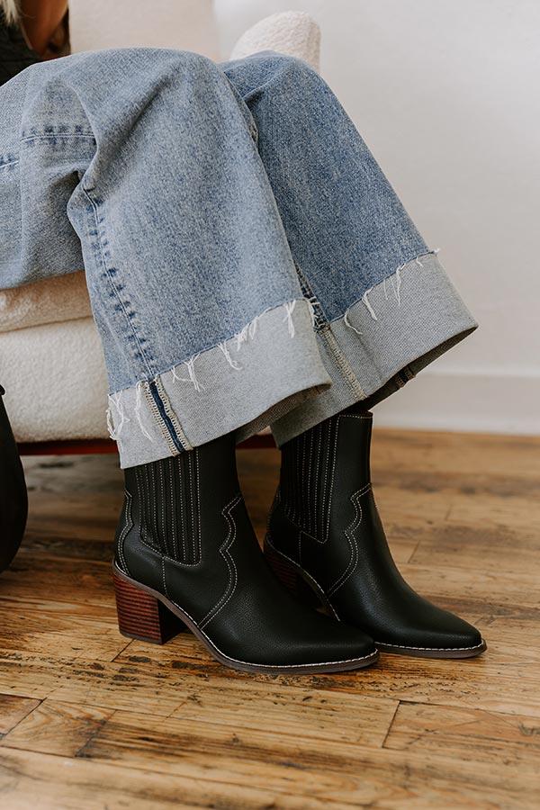 Impressions The Oaklynn Faux Leather Boot in Black